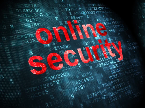 Concetto di sicurezza: sicurezza online su sfondo digitale — Foto Stock