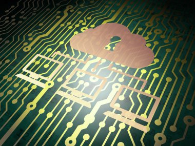 güvenlik kavramı: cloud Network devre kartı