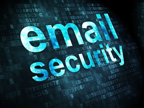 Концепция защиты: Безопасность электронной почты на цифровом фоне — стоковое фото