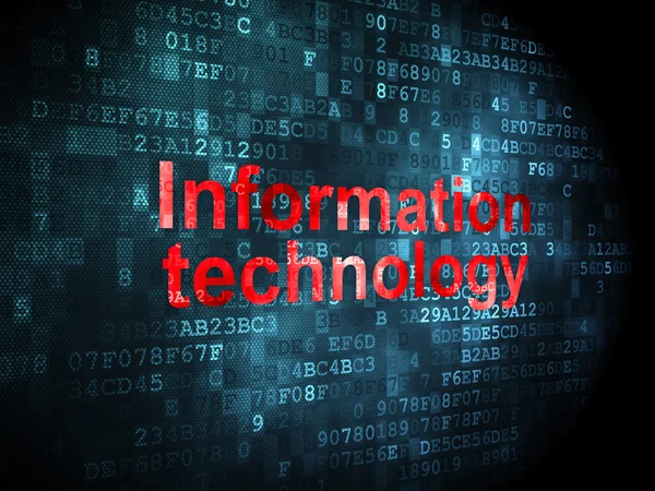 Concepto de datos: Tecnología de la información sobre fondo digital — Foto de Stock