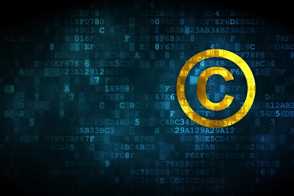 Rechtskonzept: Urheberrecht auf digitalem Hintergrund — Stockfoto