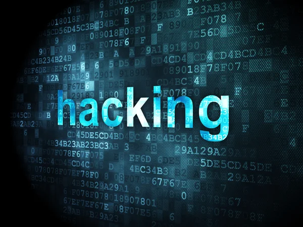 Koncepcja bezpieczeństwa: hacking na tle cyfrowy — Zdjęcie stockowe