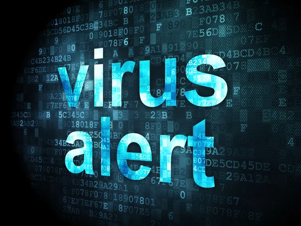 Concepto de seguridad: Alerta de virus sobre fondo digital —  Fotos de Stock
