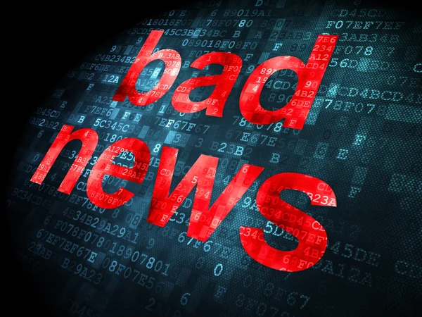 News concept: Bad News on digital background — Stock Photo, Image