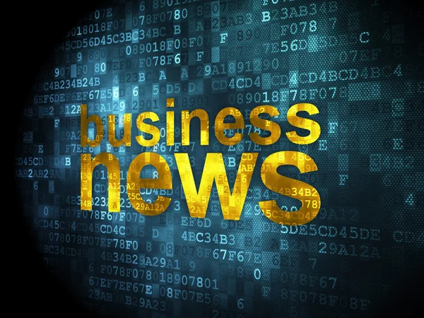 Concetto di notizie: Business News su sfondo digitale — Foto Stock