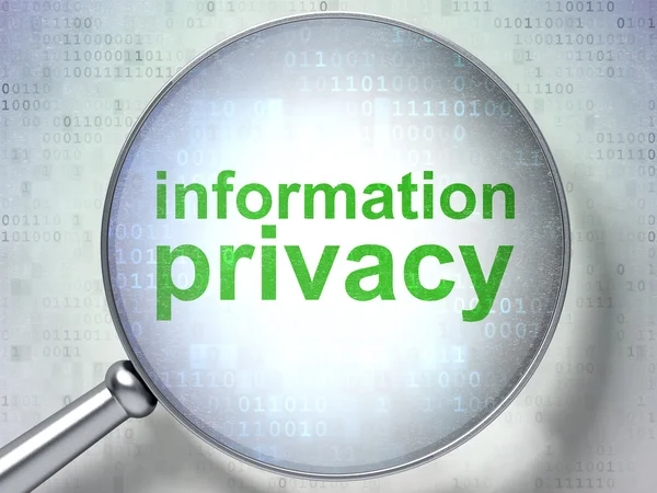 Protection concept: Information Privacy with optical glass — Stock Photo, Image