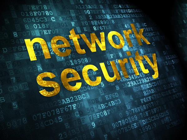 Schutzkonzept: Netzwerksicherheit auf digitalem Hintergrund — Stockfoto