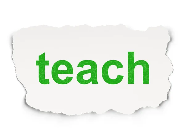 Education concept: Teach on Paper background — Stock Photo, Image