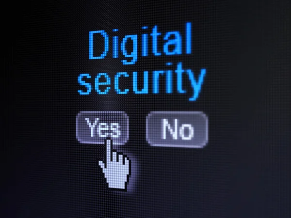 Concepto de seguridad: Seguridad digital en la pantalla del ordenador digital — Foto de Stock