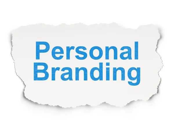 Маркетинговая концепция: персональный брендинг на бумажном фоне — стоковое фото