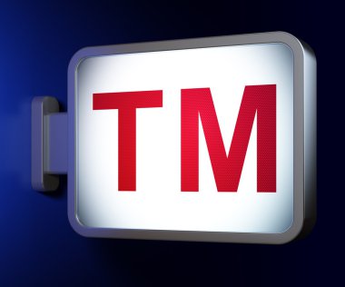 Hukuk kavramı: billboard arka plan üzerinde marka