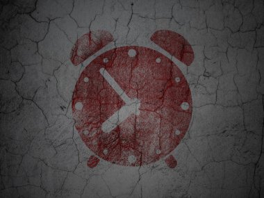 zaman kavramı: grunge duvar arka planda çalar saat