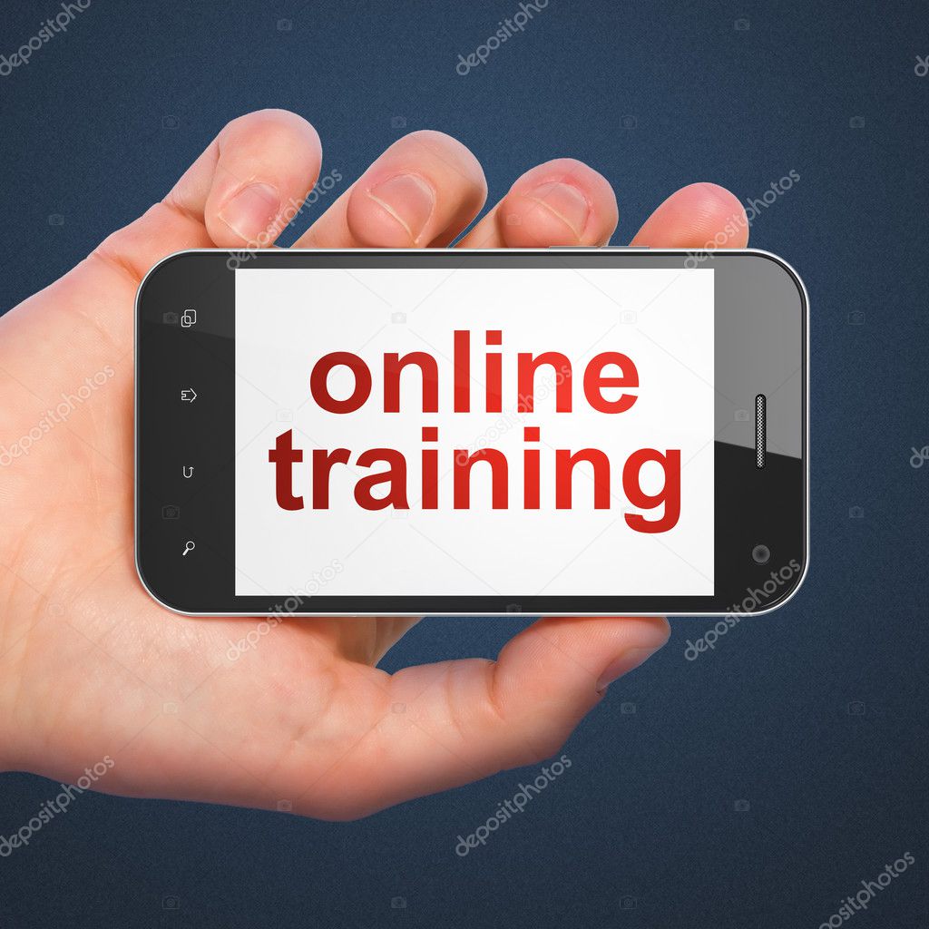 Education concept: Online Training on smartphone