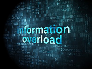 Data concept: Information Overload on digital background clipart