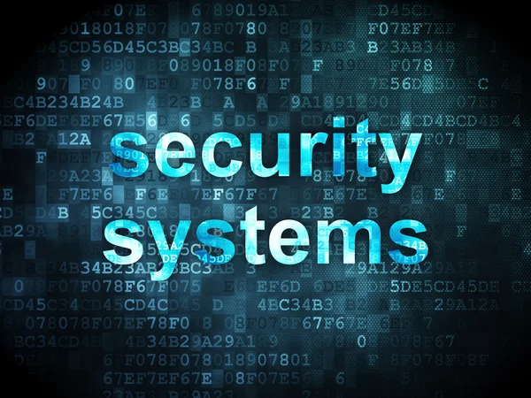 Concetto di sicurezza: sistemi di sicurezza su sfondo digitale — Foto Stock