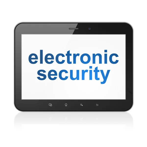 Conceito de privacidade: Segurança eletrônica no computador tablet pc — Fotografia de Stock