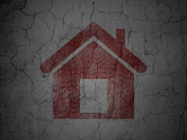 Security concept: Home on grunge wall background — Stock Photo, Image