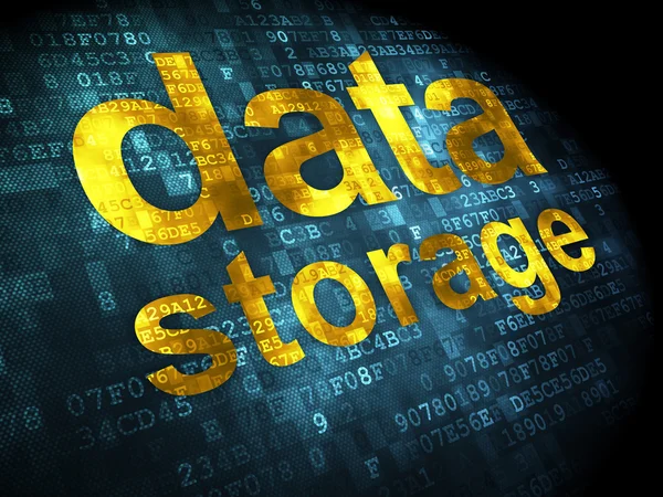 Datenkonzept: Datenspeicherung auf digitalem Hintergrund — Stockfoto