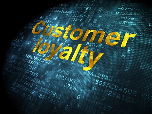 Reklamní koncepce: loajality zákazníků na digitální pozadí — Stock fotografie