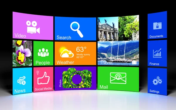 Information technology concept: desktop background — Stock Photo, Image