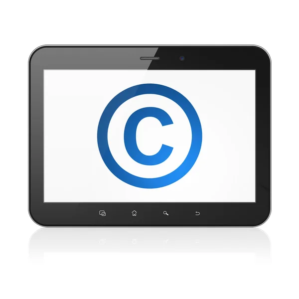 Concept de droit : Droit d'auteur sur tablette PC — Photo