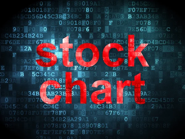 財務概念:デジタル背景の株式チャート — ストック写真