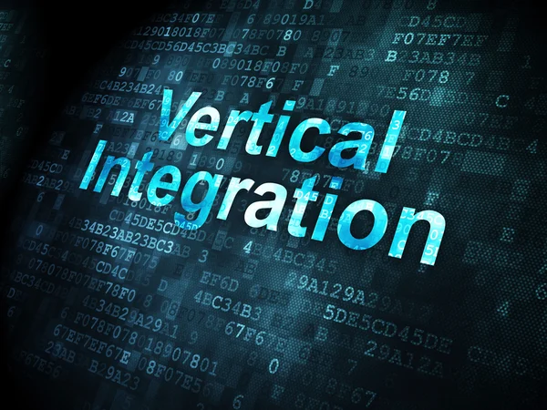 Концепція бізнесу: вертикальна інтеграція на цифровому тлі — стокове фото