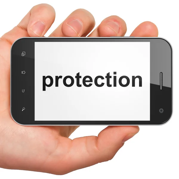 Concept de sécurité : Protection sur smartphone — Photo