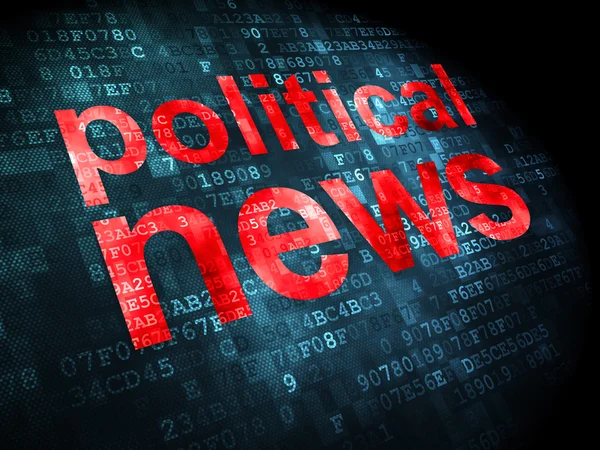 Concept d'actualités : Actualités politiques sur fond numérique — Photo