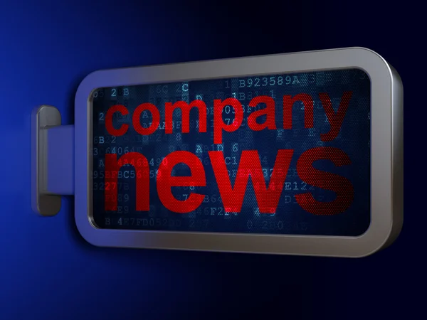 Concepto de noticias: Noticias de la compañía en fondo de la cartelera — Foto de Stock