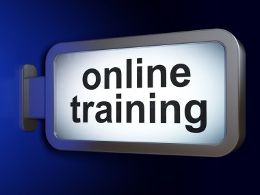 Eğitim kavramı: billboard arka plan üzerinde Online Eğitim