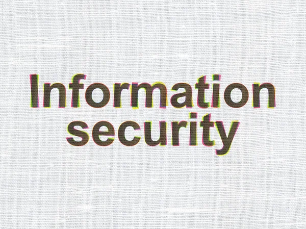 Conceito de privacidade: Segurança da informação sobre textura de tecido — Fotografia de Stock