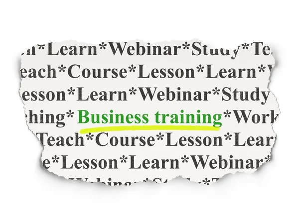 Bildungskonzept: Business-Training auf Papier — Stockfoto