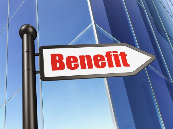 Business concept: sign Benefit on Building background — Stock Photo, Image