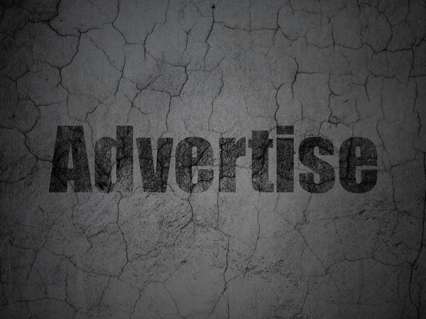 Werbekonzept: Werbung auf Grunge-Wand-Hintergrund — Stockfoto