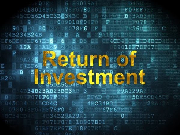 Koncepcja Biznesowa: zwrot inwestycji na tle cyfrowy — Zdjęcie stockowe