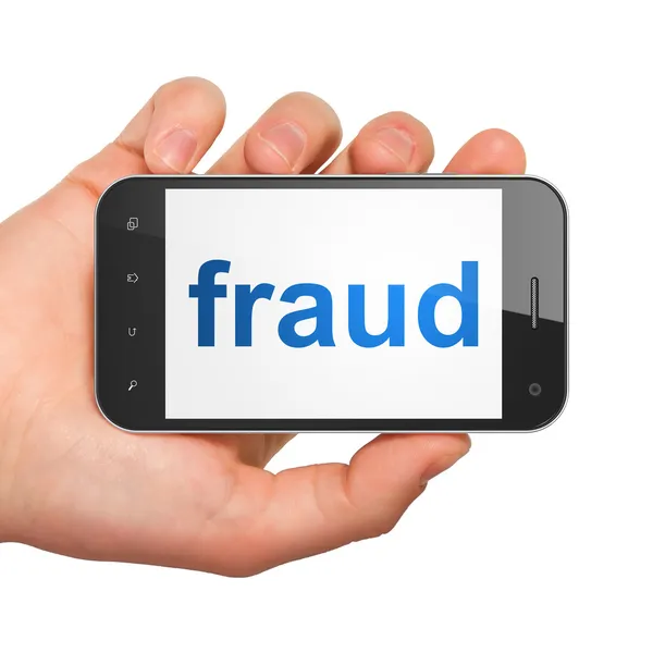 Safety concept: Fraud on smartphone — Stock Photo, Image