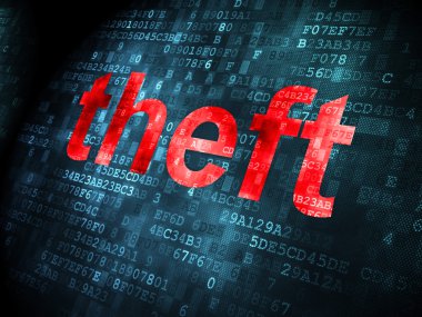 koruma kavramı: dijital arka plan üzerine hırsızlık