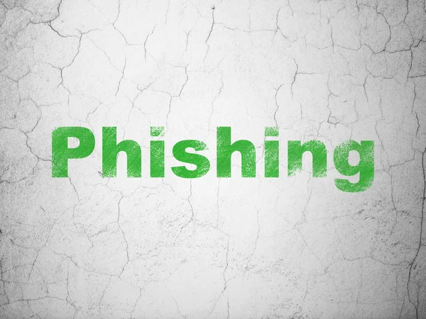 Bescherming concept: phishing op muur achtergrond — Stockfoto