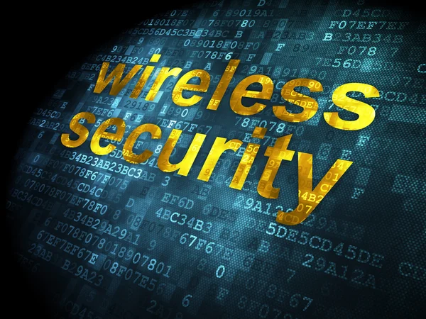 Concetto di protezione: sicurezza wireless su sfondo digitale — Foto Stock