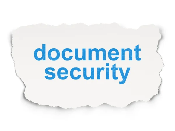 Concepto de seguridad: seguridad de documentos sobre fondo de papel —  Fotos de Stock