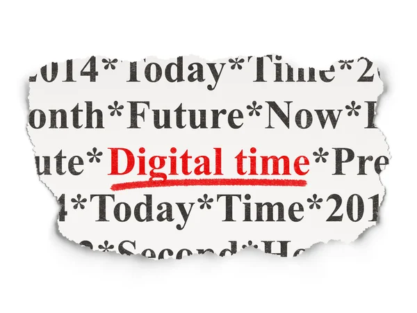 Timeline concept: Digital Time on Paper background — Stock Photo, Image