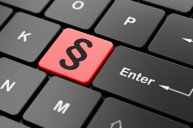 Hukuk kavramı: paragraf bilgisayar klavye arka plan üzerinde