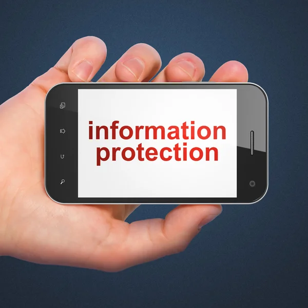 Security concept: Information Protection on smartphone — Stock Photo, Image