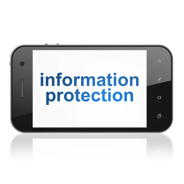 Конфиденциальность концепции: Защита информации на смартфоне — стоковое фото