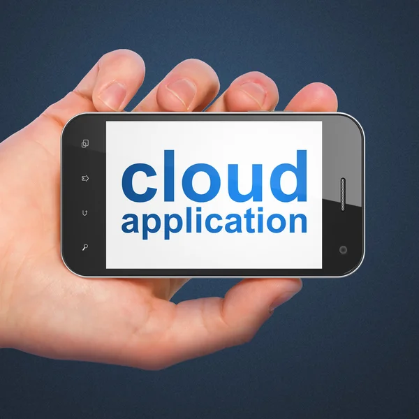 Concept de réseautage : Application Cloud sur smartphone — Photo