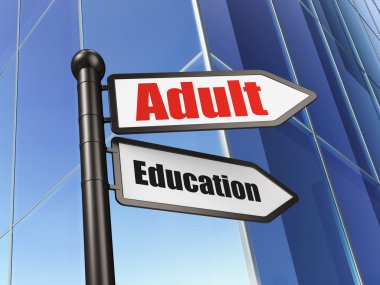 Eğitim kavramı: oturum arka bina üzerinde yetişkin eğitimi