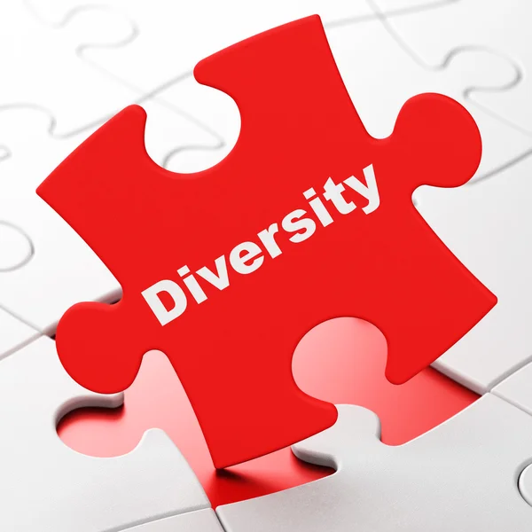 Conceito de finanças: Diversidade no fundo do puzzle — Fotografia de Stock