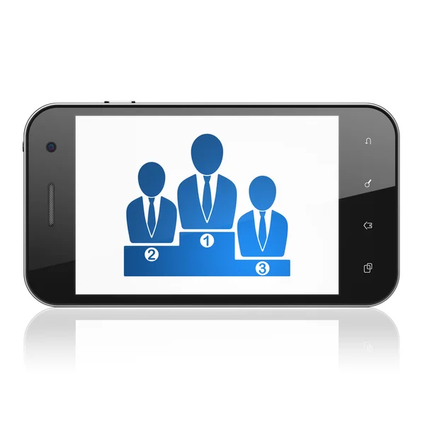 Marketing concept: Business Team on smartphone — Stock Photo, Image