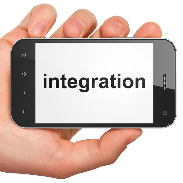 Business concept: Integrazione su smartphone — Foto Stock